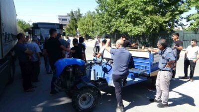 Malatya’da MOTAŞ’ın hatlarını iptal ettiği mahalleli çapa motoru ile yol