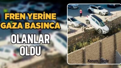 Malatya'nın Tecde Mahallesi'nde meydana gelen ilginç kazada, bir site içerisindeki