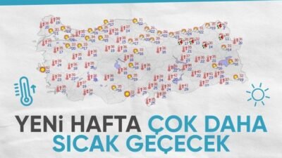 Yapılan son meteorolojik değerlendirmelerde haftanın ilk gününden itibaren yurdun büyük