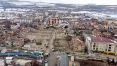 Kahramanmaraş merkezli depremleri ile büyük yıkım yaşayan Malatya’nın Doğanşehir ilçesinde