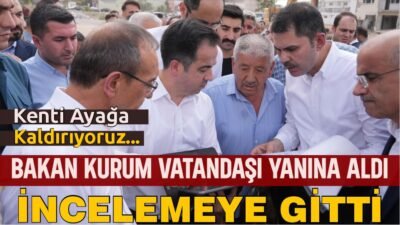 Malatya'ya giden Çevre Şehircilik ve İklim Değişikliği Bakanı Murat Kurum,