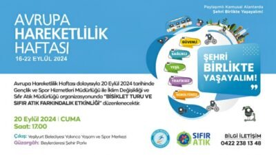 SPOR KURSLARI 15 GÜN BOYUNCA ÜCRETSİZ, 20 EYLÜL’DE BİSİKLET TURU