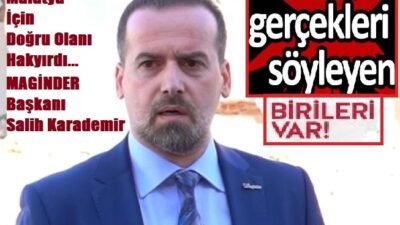 Ali Aladağ…:Malatya Olay…:
Günün Gündemi...Malatya’da gerçekleri haykıran birileri var…MAGİNDER Başkanı Salih