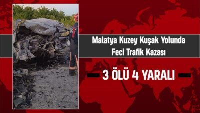 Malatya Kuzey Kuşak Yolunda meydana gelen trafik kazasında iki araç