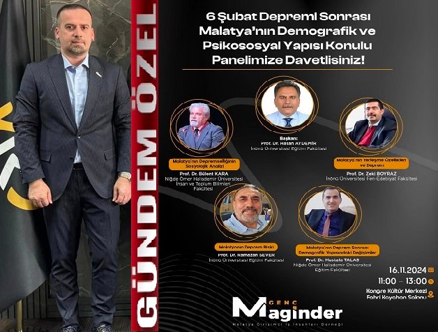 MAGİNDER Malatya’da bir ilke imza atıyor Panele Halk Davetli