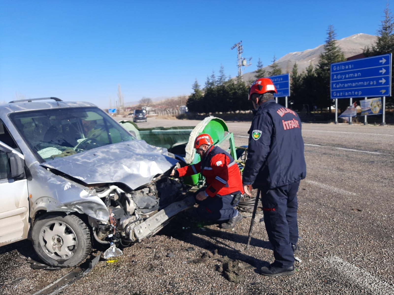 Malatya Adıyaman yolunda kaza 1 yaralı