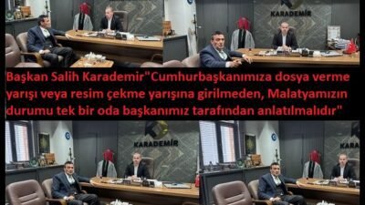 Ali Aladağ…:Malatya Olay…:
MAGİNDER Başkanı Salih Karedemir “Malatya’mızda negatif havayı kaldırmalı,