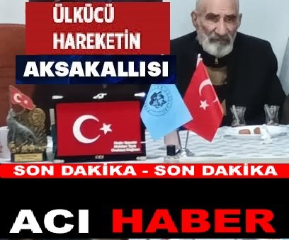 Ali Aladağ…:Malatya Olay…:
Son dakika…Acı haber…Çileli yıllarda en ön safta olan...Yılların