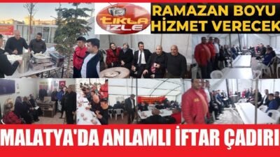 Ali Aladağ…:Malatya Olay…:
Günün haberi...En anlamlı iftar çadırı bugün de misafirlerini