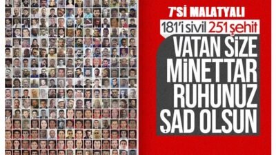 Ali Aladağ…:Malatya Olay Haber…:
Hain kalkışma üzerin de 9 yıl geçti…FETÖ