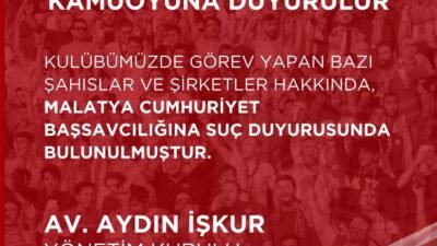 Mehmet Şahin Malatya Olay Haber Yeni Malatyaspor başkanı Haşim Karadağ