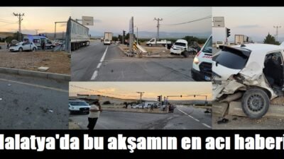 Ali Aladağ…:Malatya Olay Haber…:
Son dakika…Acı haber…Malatya’da Akşam meydana gelen kan