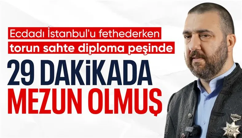 Ensonhaber...: Malatya Olay Hber...:
Sahte diploma çetesinin Abdülhamid Kayıhan Osmanoğlu'nun diplomasını