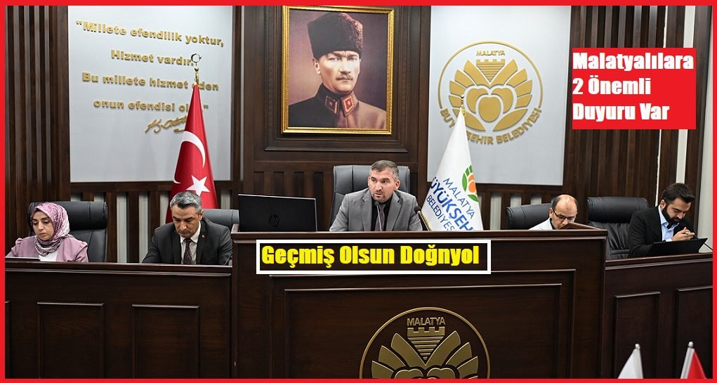Ali Aladağ…: Malatya Olay Haber…:
Malatya Büyükşehir Belediye Meclisi, Ağustos ayı