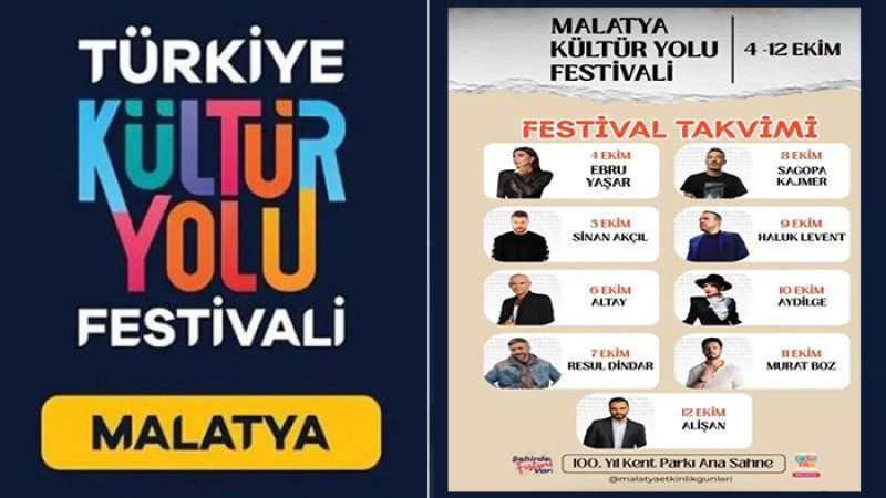 Kültür Yolu Festivali Malatya Programı Ali Aladağ…: Malatya Olay Haber…:
Malatya dahil 20 il’de Kültür Yolu