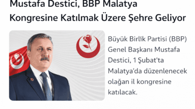 Büyük Birlik Partisi Genel Başkanı Mustafa Destici, BBP Malatya Olağan