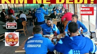 Ali Aladağ…:Malatya Olay…:
Malatya Birinci Amatör Küme’de Darende’de karşılaşan Darendespor ile