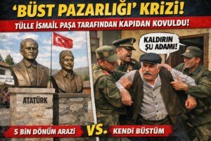 Malatya tulle ismail ozal koyu ataturk bustu