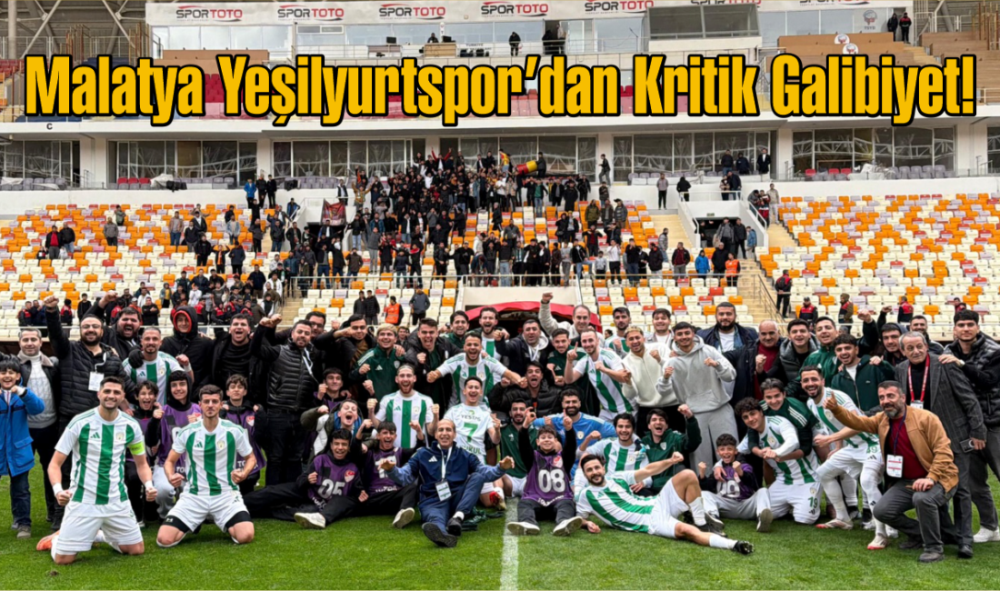 Bugün oynanan karşılaşmada Malatya Yeşilyurtspor, Diyarbekirspor’u 1-0 mağlup ederek sahadan