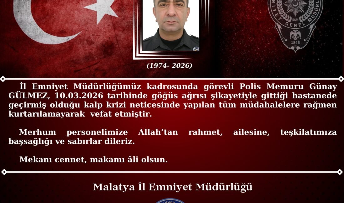 Ali Aladağ…:Malatya Olay Haber…:
Malatya'da günün en acı haberi...Malatya Emniyetinden görevli