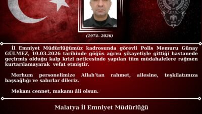 Ali Aladağ…:Malatya Olay Haber…:
Malatya'da günün en acı haberi...Malatya Emniyetinden görevli