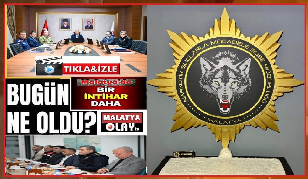 Ali Aladağ…:Malatya Olay Haber…:
Günün gündemi...Malatya'da bugün meydana gelen asayiş olayları