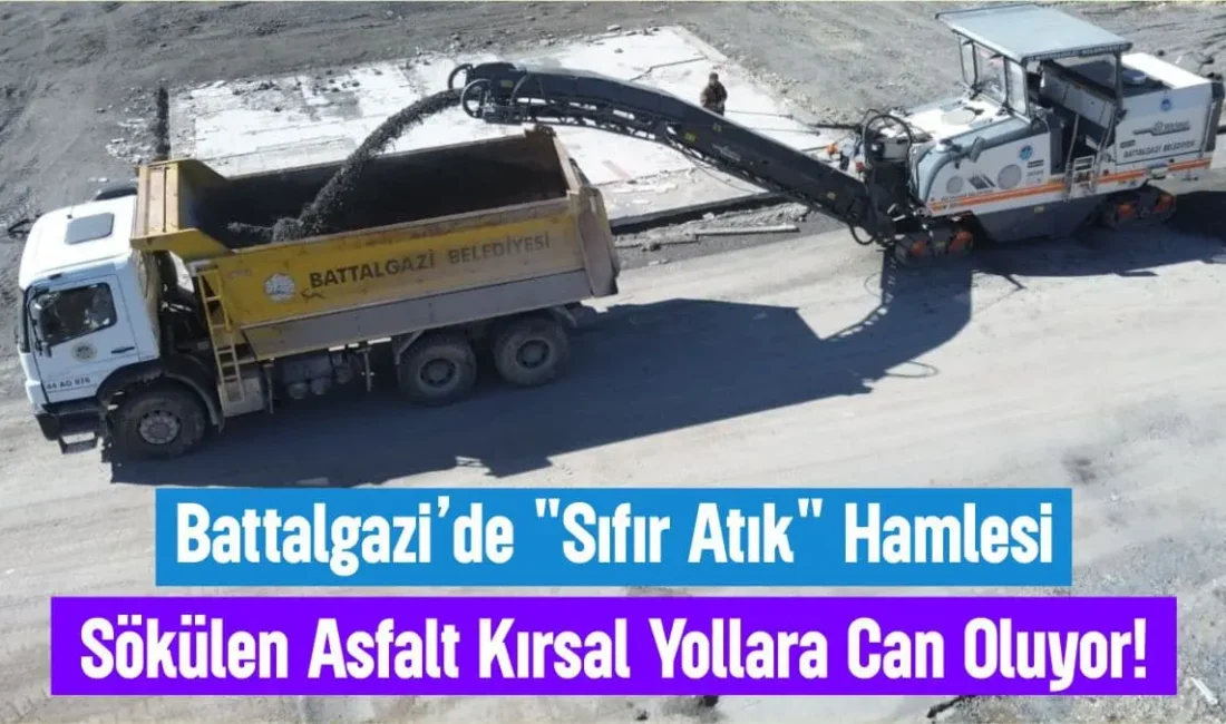 Battalgazi Belediyesi, Bağcılar Konteyner Kent alanından sökülen asfaltı geri dönüştürerek