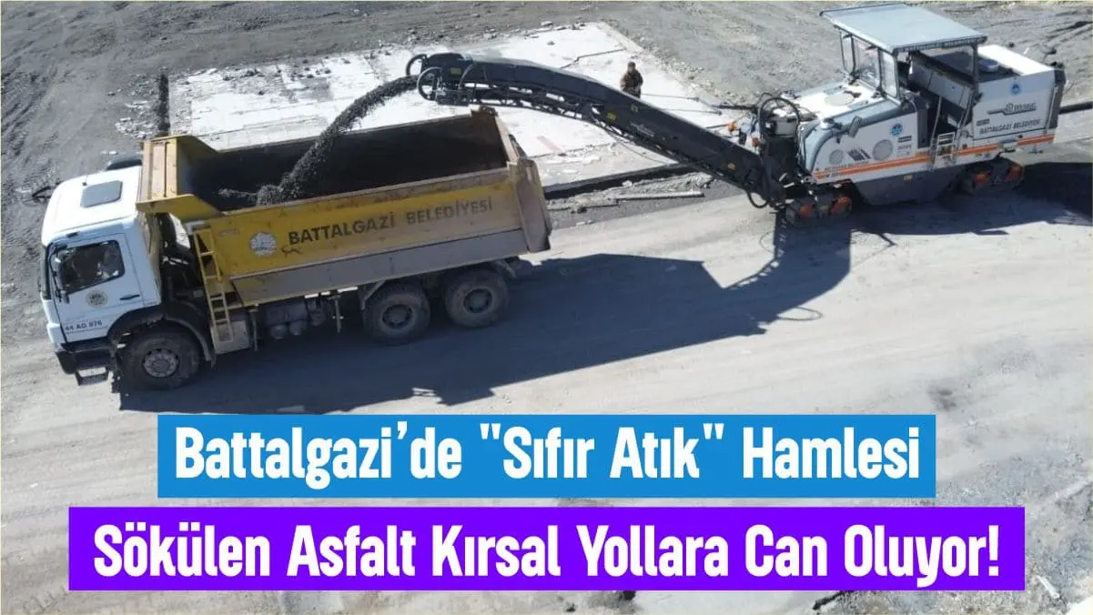 Battalgazi’de "Sıfır Atık" Hamlesi: Sökülen Asfalt Kırsal Yollara Can Oluyor! 3
