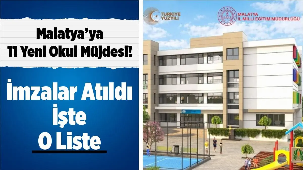 Malatya’ya 11 Yeni Okul Müjdesi! İmzalar Atıldı, İşte O Liste 4 Malatya’ya 11 Yeni Okul Müjdesi! İmzalar Atıldı, İşte O Liste 3