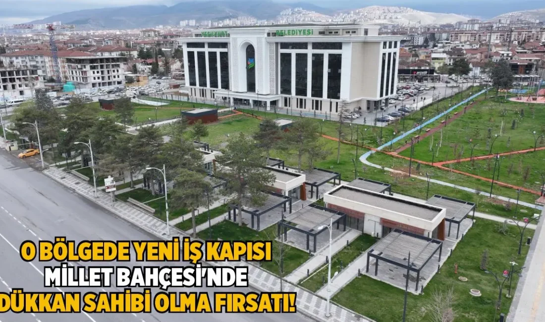 Malatya esnafına müjde! Yeşilyurt Belediyesi, Millet Bahçesi'ndeki 8 dükkanı 3