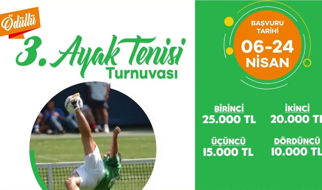 Yeşilyurt Belediyesi tarafından düzenlenen 3. Ayak Tenisi Turnuvası için başvurular