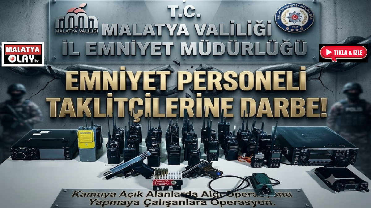 Ali Aladağ…:Malatya Olay Haber…:
Son dakika...Sıcak haber...Malatya’da emniyet haberleşme frekanslarını dinledikleri