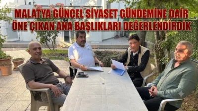 Ali Aladağ...:Malatya Olay Haber...:
Günün siyaset haberi...Siyasete Malatya penceresinden bakmak, Türkiye’nin