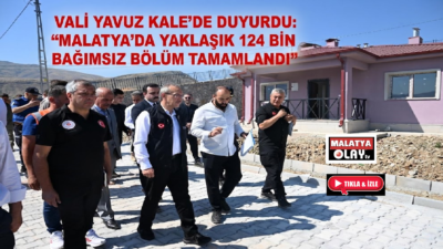 Ali Aladağ…:Malatya Olay Haber…:
Vali Yavuz, Kale ilçesinde gerçekleştirdiği program kapsamında