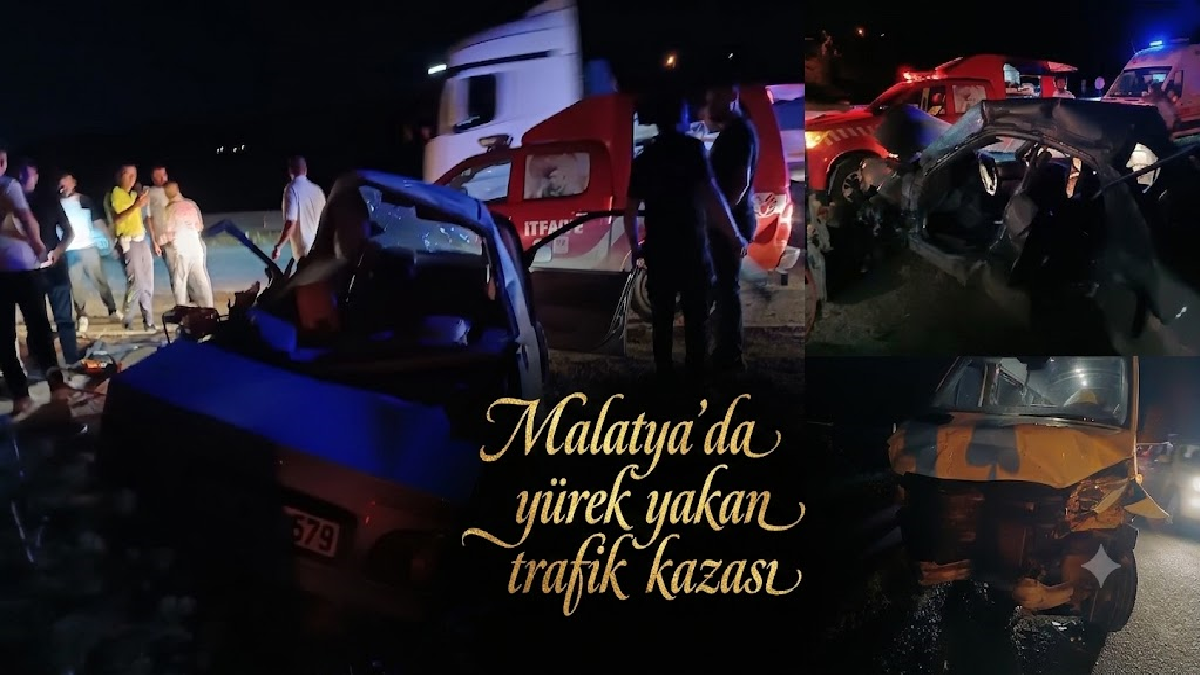 Malatya'da minibüs ile otomobil çarpıştı 1 ölü 1 yaralı 1