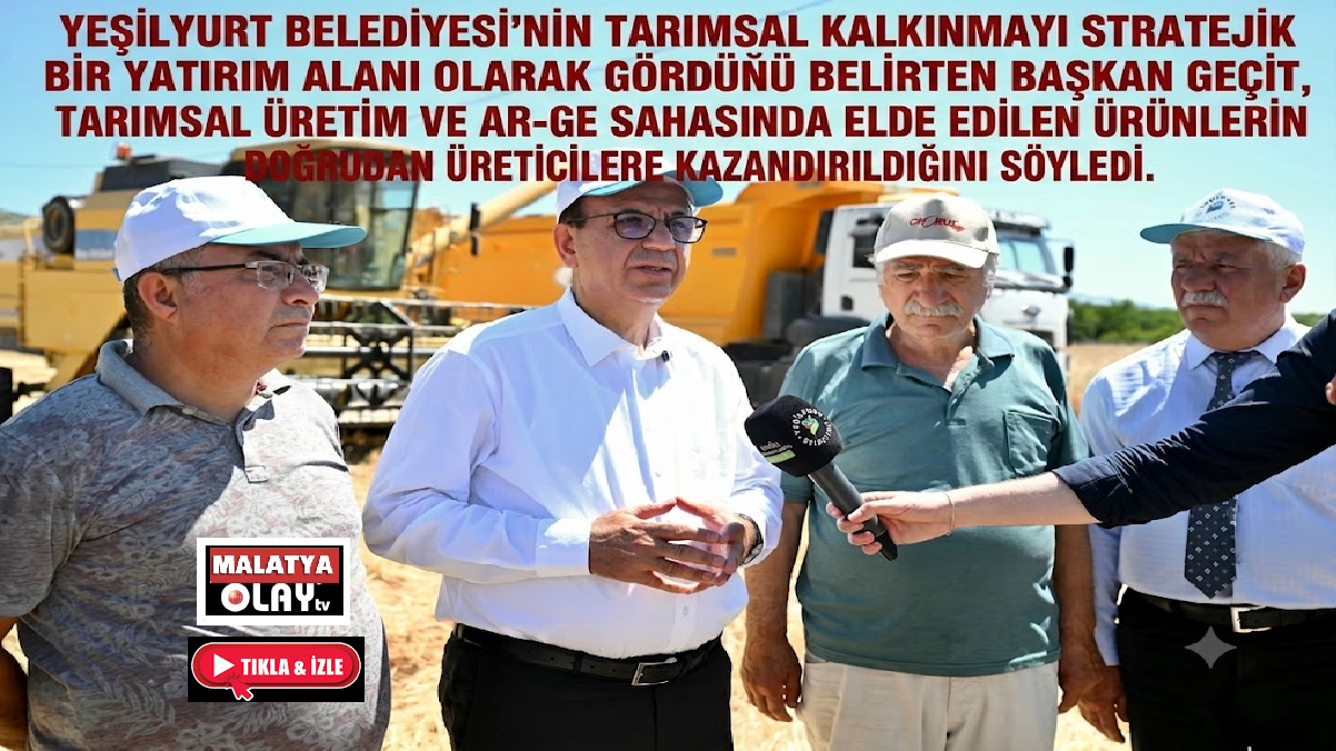 Uğur Hanbey Aladağ…:Malatya Olay Haber…:
Yeşilyurt Belediyesi'nin tarımsal kalkınmayı stratejik bir