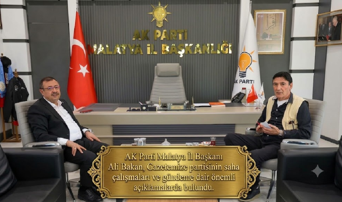 Ali Aladağ…:Malatya Olay Haber…:
AK Parti Malatya İl Başkanı Ali Bakan,