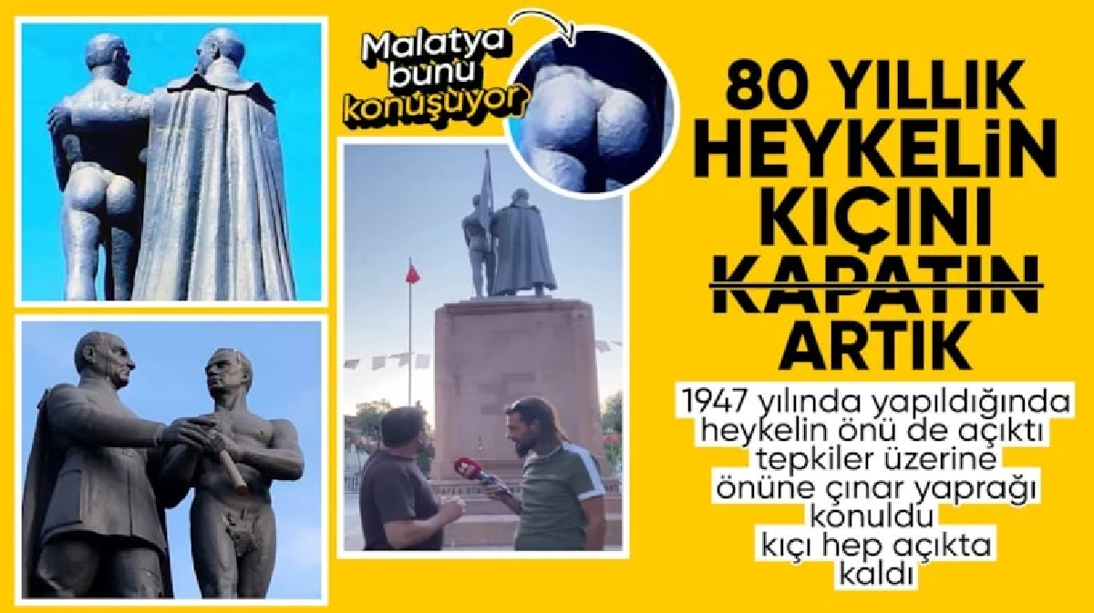 Furkan Can...: Ensonhaber...:
Kent merkezinde bulunan Atatürk Anıtı'ndaki çıplak genç heykeli
