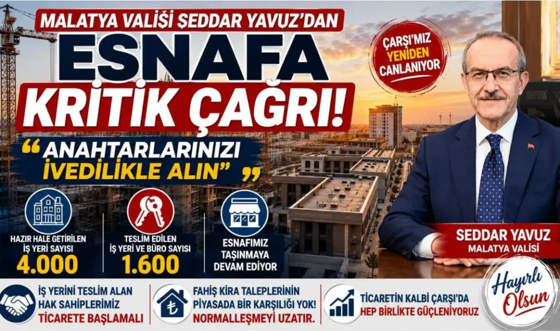 Malatya Valisi Seddar Yavuz, sosyal medya hesabından yaptığı açıklamada çarşıdaki