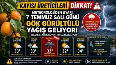 Malatya'da etkisini sürdüren sıcak hava, hafta başında yerini gök gürültülü