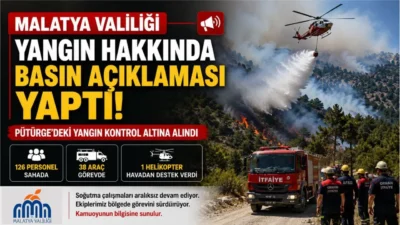 Malatya Valiliği Yangın Hakkında Basın Açıklaması Yaptı: Pütürge'deki Son Durum