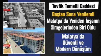 6 Şubat depremlerinde ağır hasar gören Malatya'daki Tevfik Temelli Caddesi
