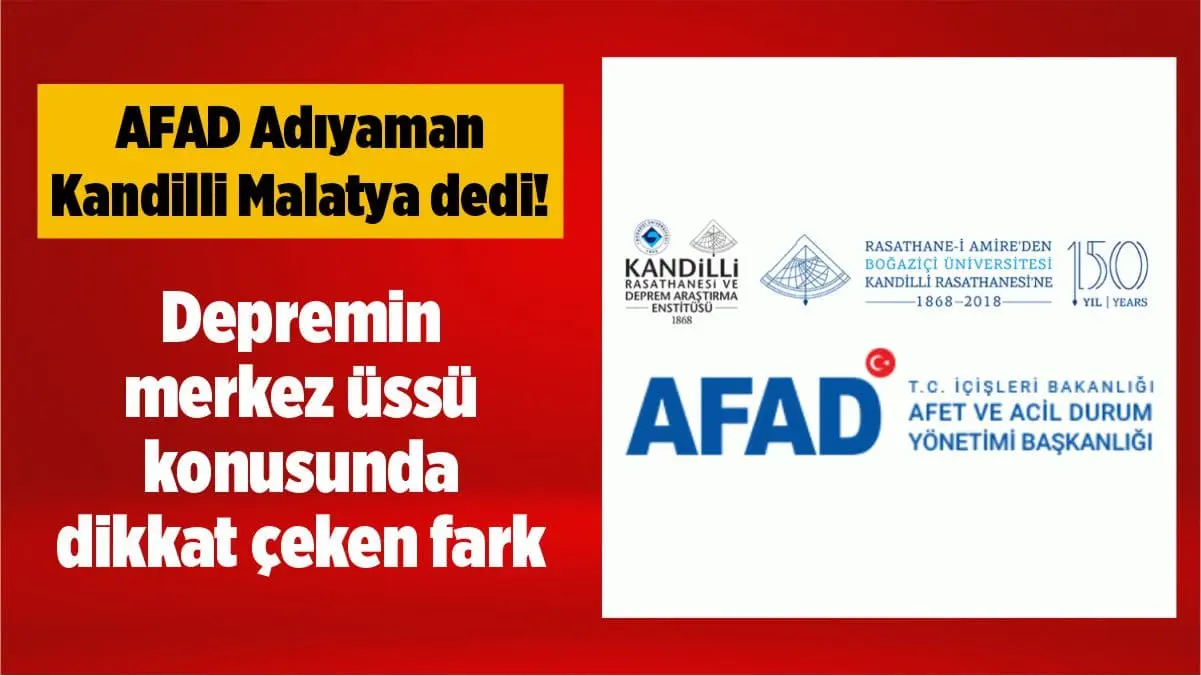 AFAD Adıyaman Dedi, Kandilli Malatya! Depremin Merkez Üssü Tartışma Yarattı 1