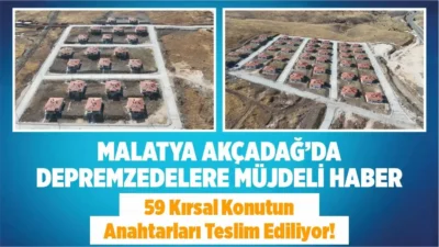 Malatya’nın Akçadağ ilçesine bağlı Darıca Mahallesi’nde yapımı tamamlanan 59 betonarme
