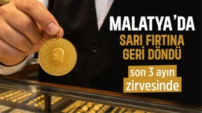 Malatya’da altın fiyatları yeni haftaya yükselişle başladı. Malatya Kuyumcular Odası’nın