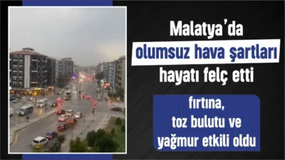 Ali Aladağ…:Malatya Olay Haber…:
Malatya’da akşam saatlerine doğru aniden bastıran olumsuz