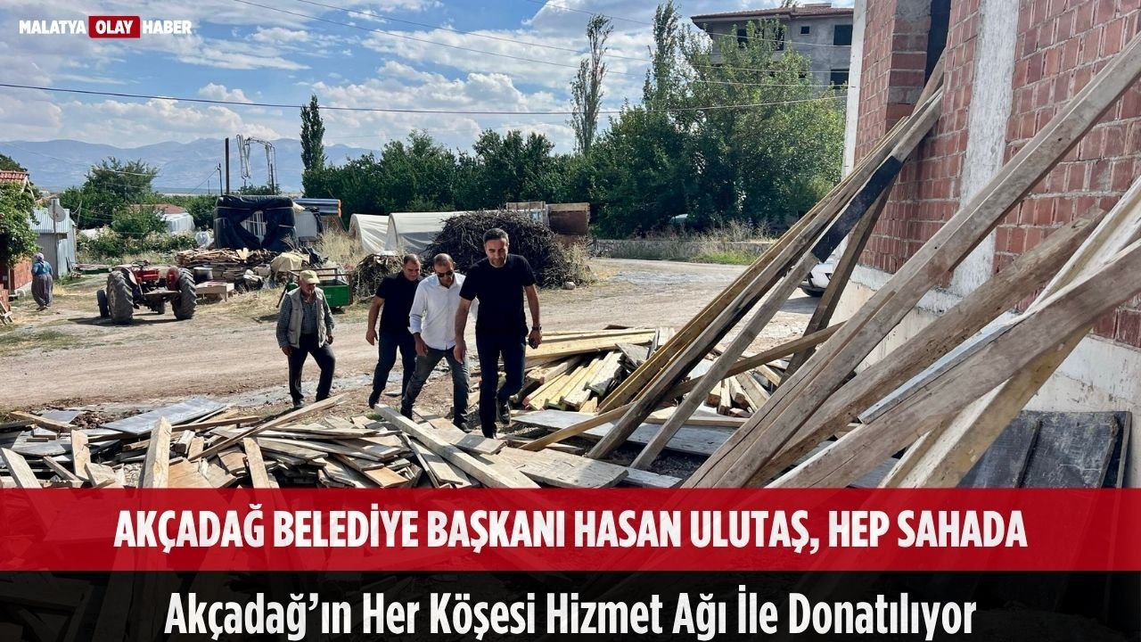 Ali Aladağ…:Malatya Olay Haber…:
Akçadağ Belediye Başkanı Hasan Ulutaş, ilçenin gelişimi