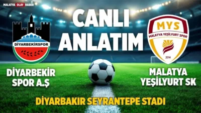 Diyarbekirspor - Malatya Yeşilyurtspor maçını canlı takip edin. Seyrantepe'de oynanan