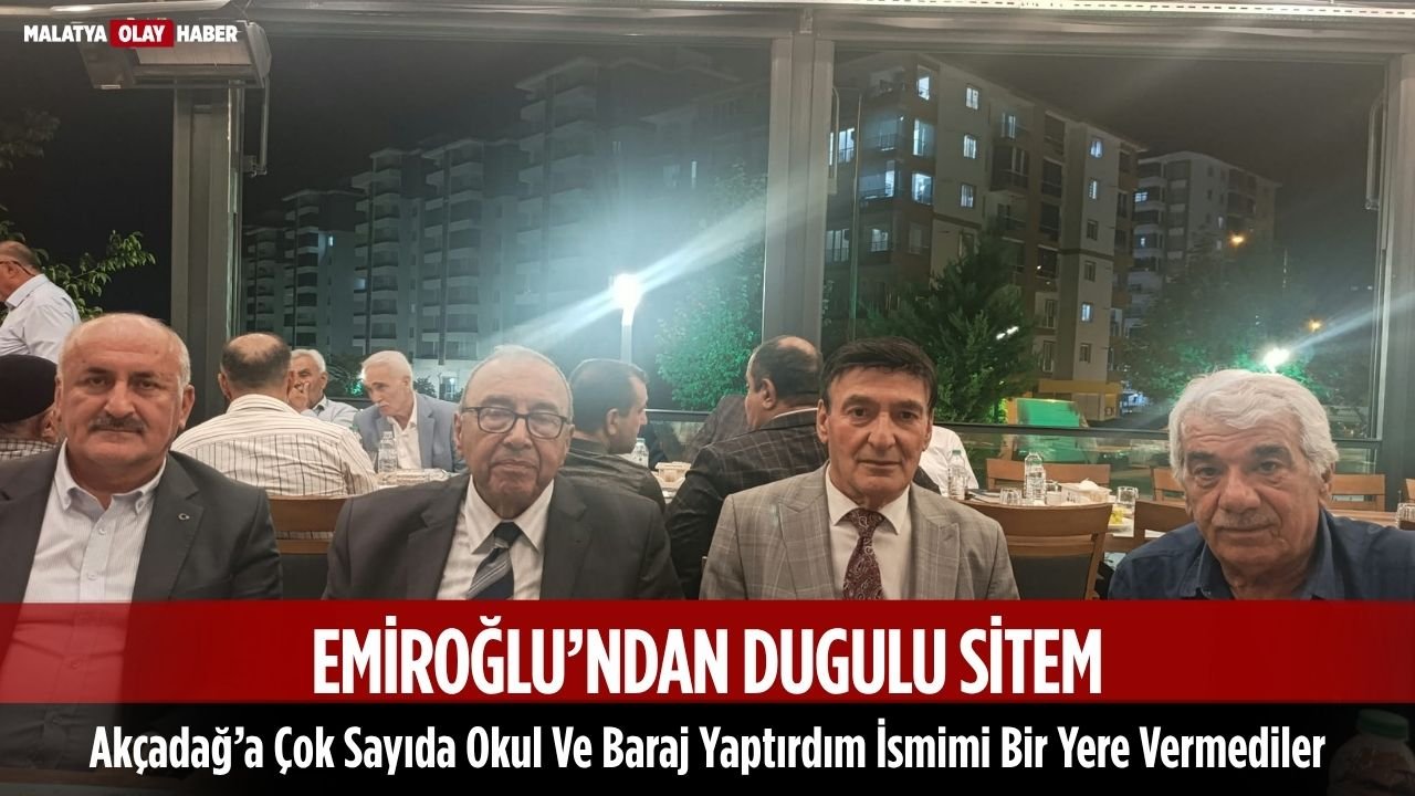Emiroğlu'ndan Akçadağ'a mesaj var 2 Emiroğlu'ndan Akçadağ'a mesaj var 1