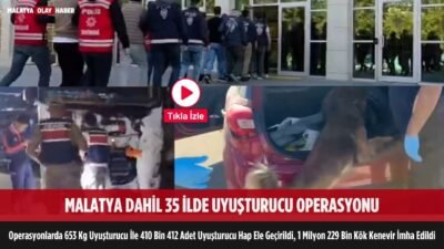 Uyuşturucu operasyonunda 172 şüpheli tutuklandı 17 malatya dahil 35 ilde uyusturucu operasyonu hap kenevir ele gecirildi